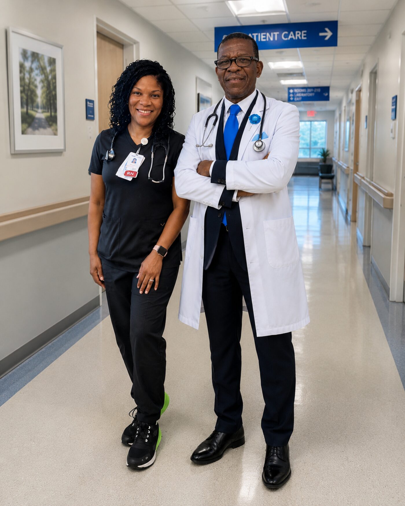 HNHH care provider and nurse, ready to welcome you virtually